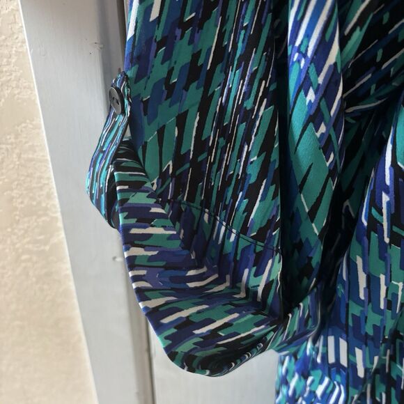 Catherines Womens Colorful Top Size 3X 26/28W Abstract Office Bohemian Southwest - Picture 4 of 9